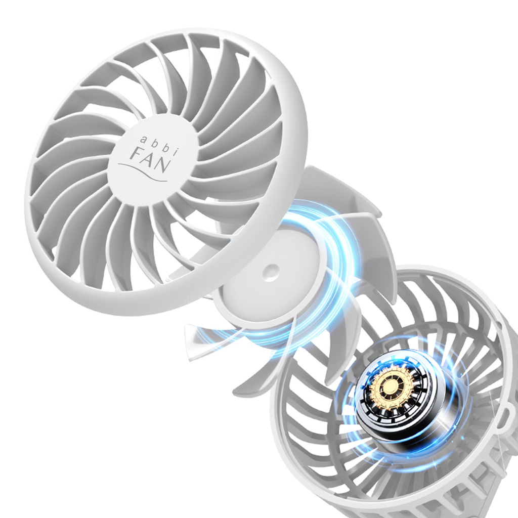 ハンディファン 4Way 日傘対応 クリップファン abbiFan CLIP 180°回転 ハンズフリ ネックストラップ付き 傘につける |  | 05