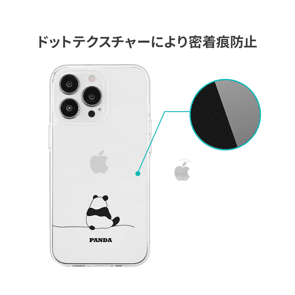 iPhone 17 / Air Pro Max 用] AKAN ソフト クリアケース パンダ