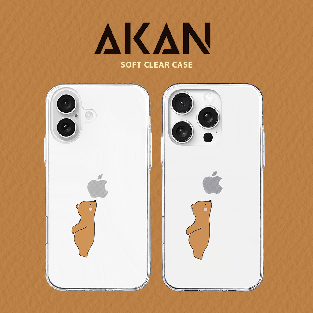 iPhone 17 / Pro 用] AKAN ソフト クリアケース リンゴの香りを堪能
