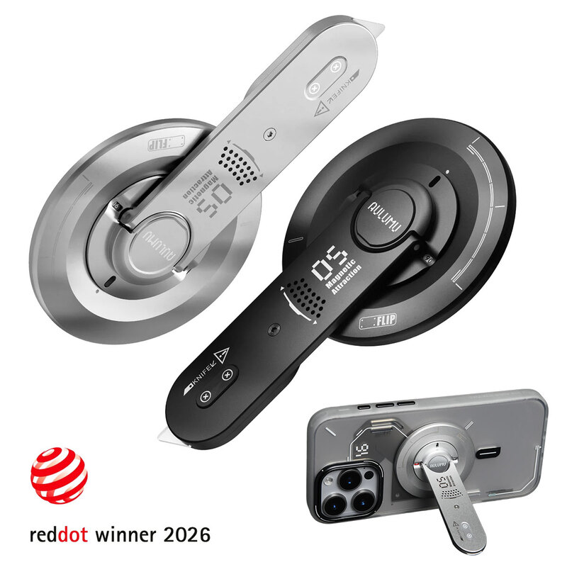AULUMU G05 AIR 5in1 MagSafe�Ή��X�^���h �u���b�N / �V���o�[ �X�}�z�����O ���@�\ ���� ���� �p�x���� �y�� ���ϋv ���̓�