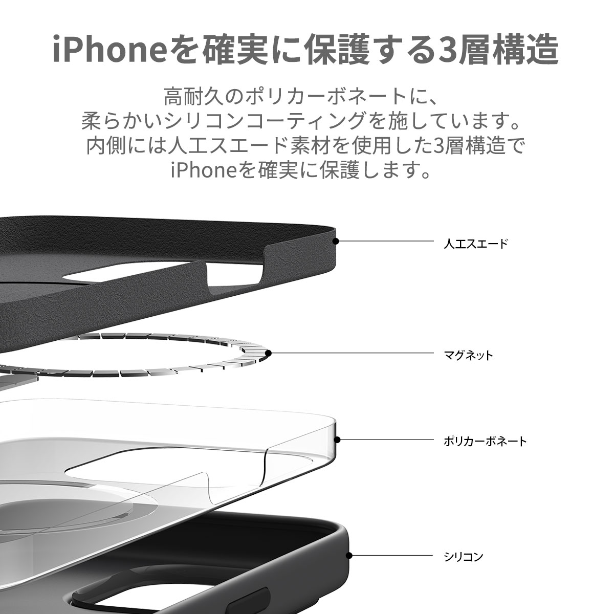 iPhone 15 / 15 Pro / 15 Pro Max / 15 Plus MagSafe対応 シリコンケース TYPOSKIN M ソフト 肌触りよいケース カバー 耐衝撃設計｜mycaseshop｜09