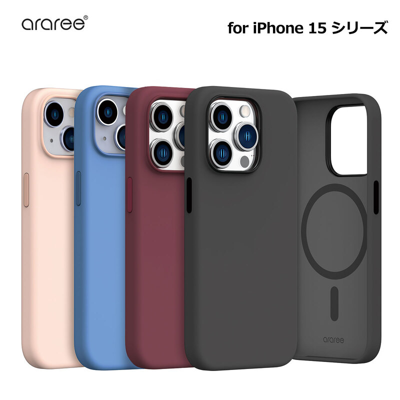 iPhone 15 / 15 Pro / 15 Pro Max / 15 Plus MagSafe対応 シリコンケース TYPOSKIN M ソフト 肌触りよいケース カバー 耐衝撃設計