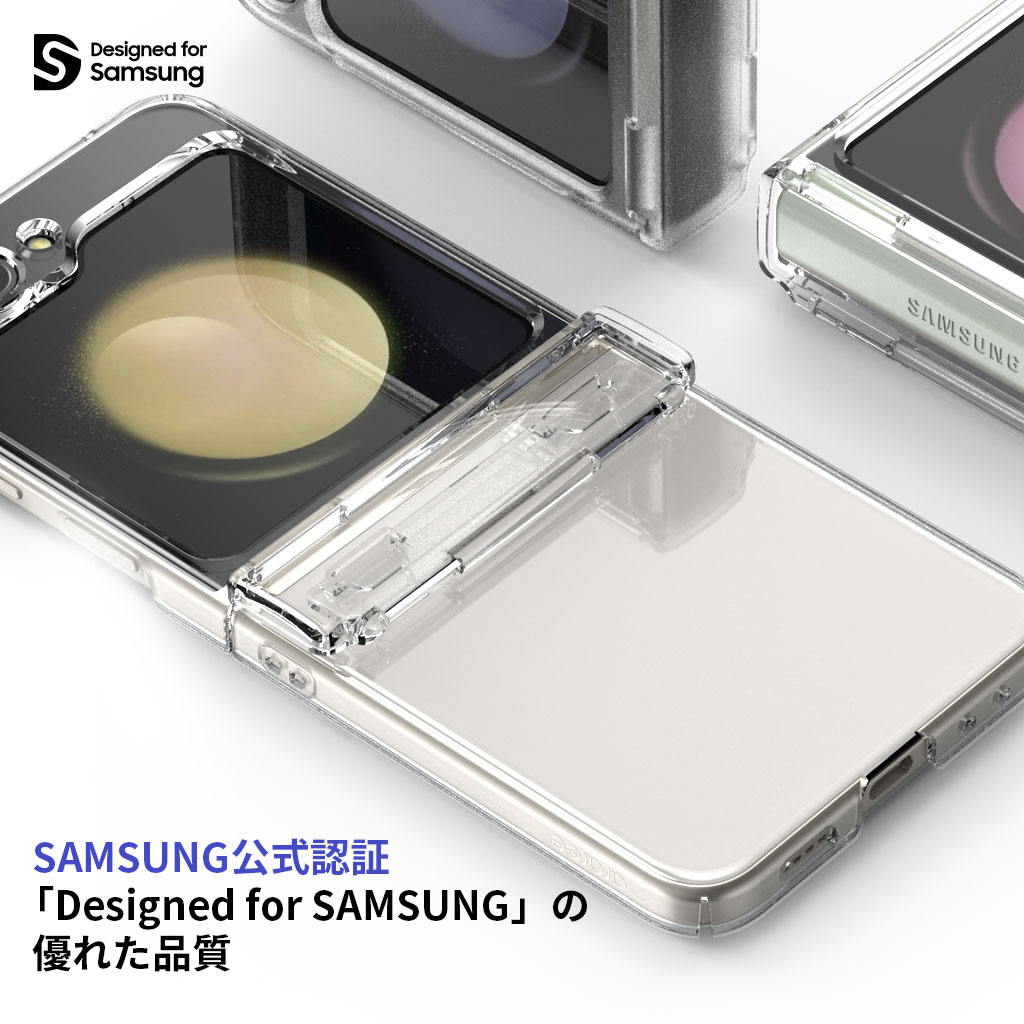 araree Galaxy Z Flip5 クリア ケース Nukin 360 度 ヒンジまで フルカバー [SAMSUNGの公式認証品]｜mycaseshop｜03