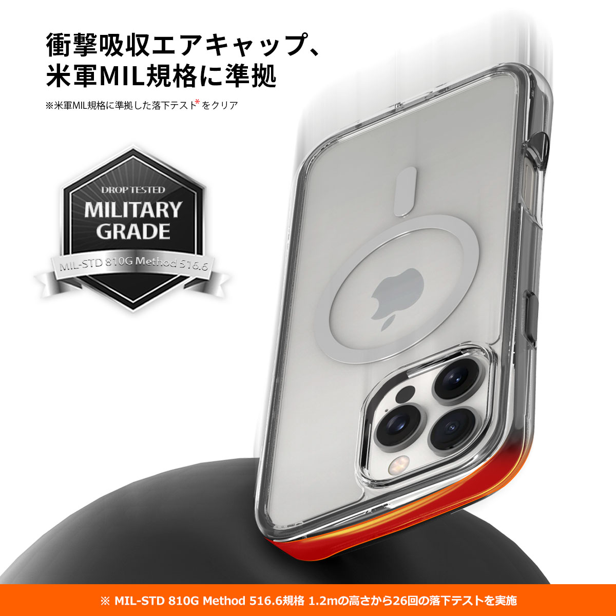 米軍　引出しケース　2個 iPhone16/16Pro/16Plus/16ProMax ケース 米軍MIL規格で衝撃吸収