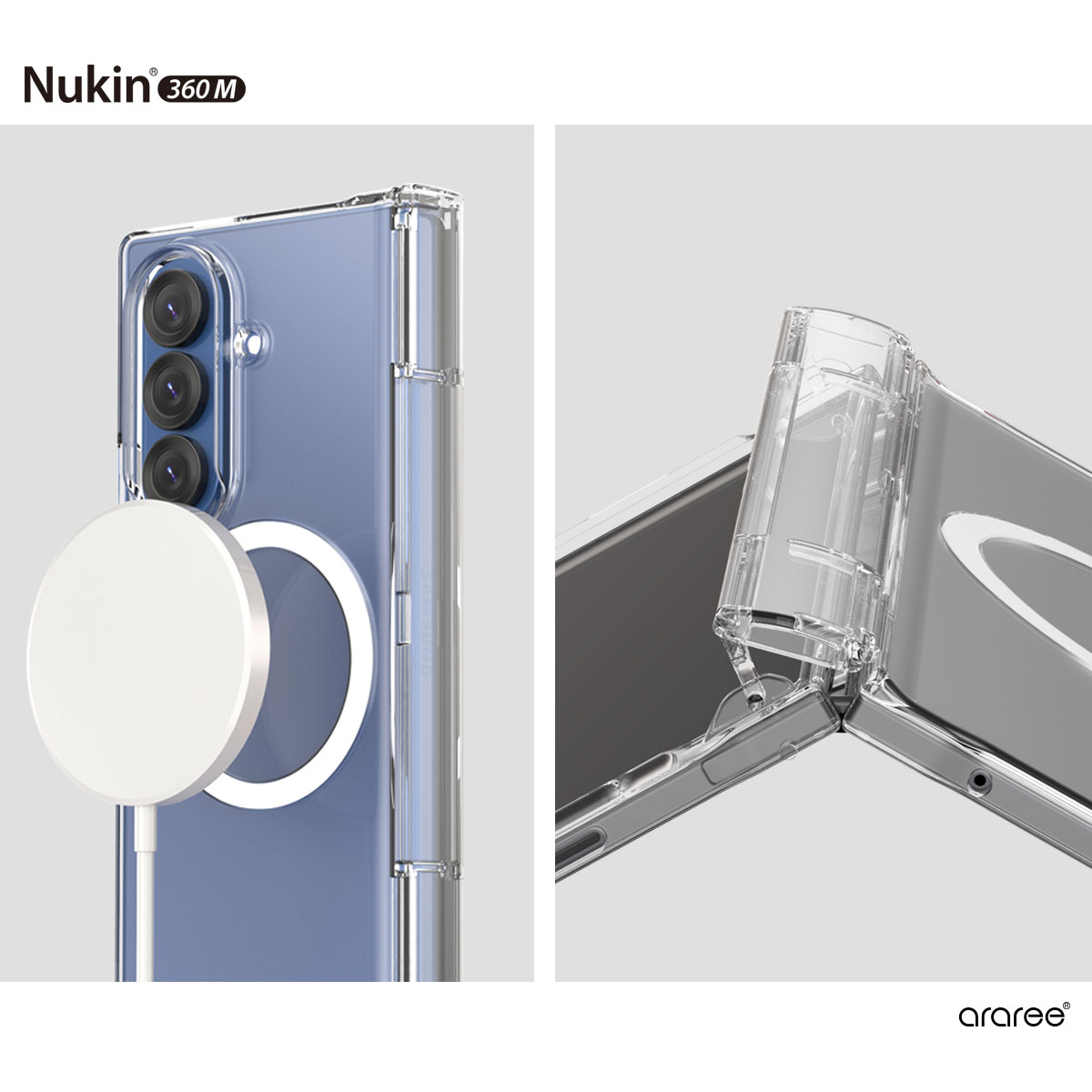 Galaxy Z Fold7 ケース カバー] araree MagSafe対応 Nukin 360 M フル
