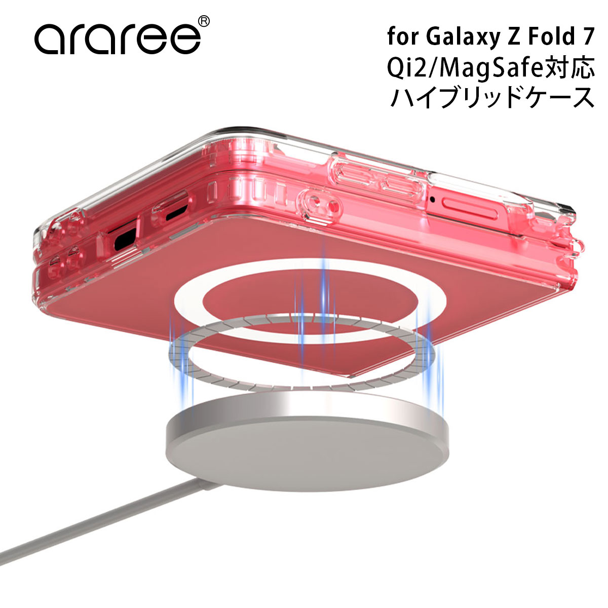 [Galaxy Z Flip7 �P�[�X �J�o�[] araree MagSafe�Ή� Duple M �ČRMIL�K�i �n�C�u���b�h�J�o�[ �N���A�P�[�X