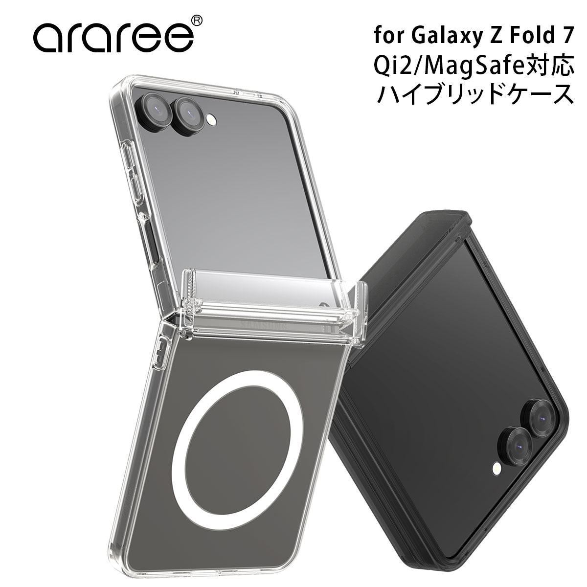 [Galaxy Z Flip7 �P�[�X �J�o�[] araree MagSafe�Ή� DUPLE 360 M �n�C�u���b�h�t���J�o�[ �P�[�X [SAMSUNG�̌����F�ؕi]