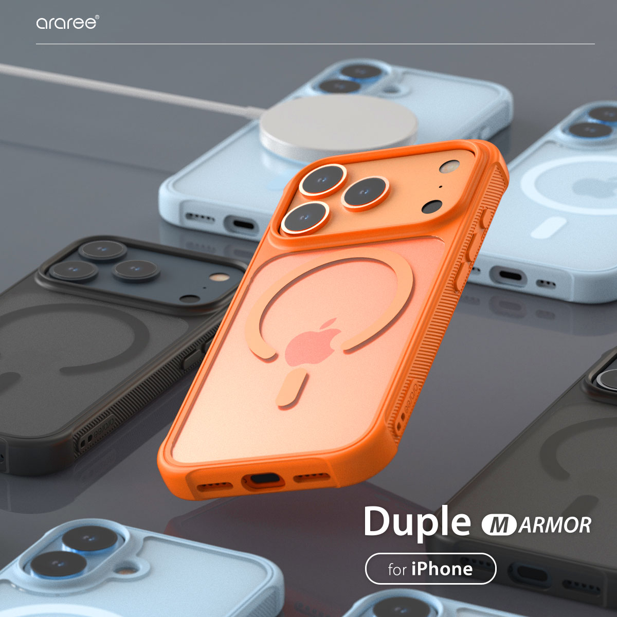 iPhone 17 / Air Pro Max 用] araree 米軍MIL規格 MagSafe対応 DUPLE M