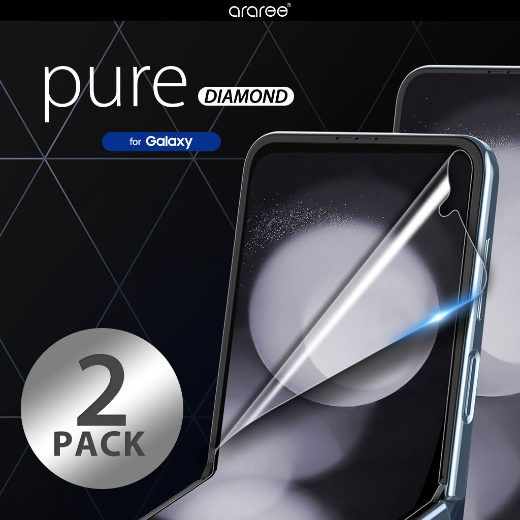 araree PURE DIAMOND 全画面 保護フィルム （2枚入り） for Galaxy Z Flip5 / Flip4｜mycaseshop｜02