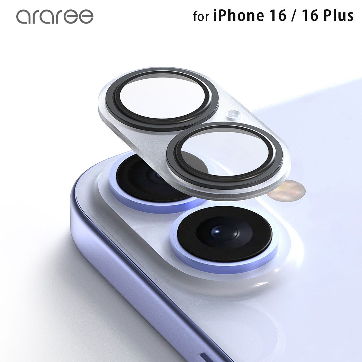 iPhone16/16Plus �����K���X�t�B���� �S�ʕی� �f�B�X�v���C�ی� �K���X �w��E��U�h�~ ������ araree core �t���ی�K���X�t�B���� �N���A