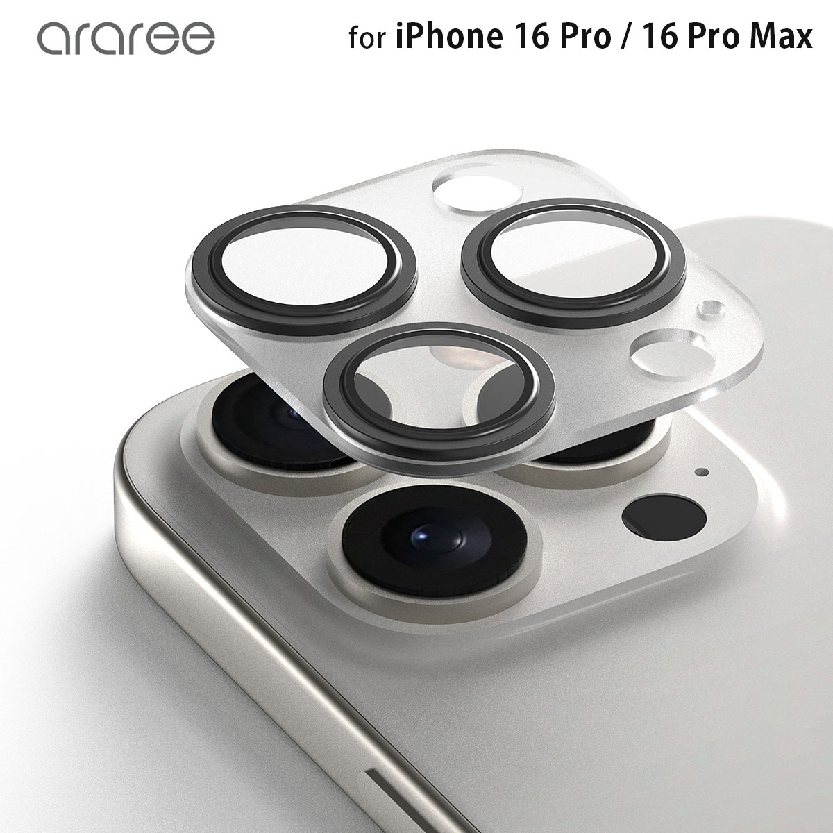 iPhone16Pro/16ProMax �����K���X�t�B���� �S�ʕی� �f�B�X�v���C�ی� �K���X �w��E��U�h�~ ������ araree core �t���ی�K���X�t�B���� �N���A