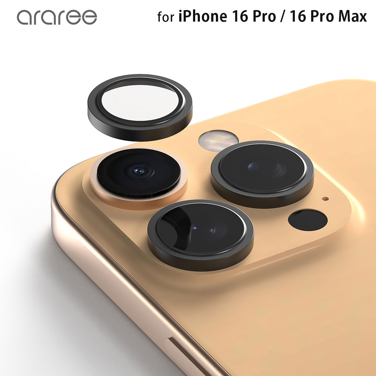 iPhone16Pro/16ProMax �����K���X�t�B���� �S�ʕی� �f�B�X�v���C�ی� �K���X �w��E��U�h�~ ������ araree core MR �J������p�����K���X�t�B���� �N���A