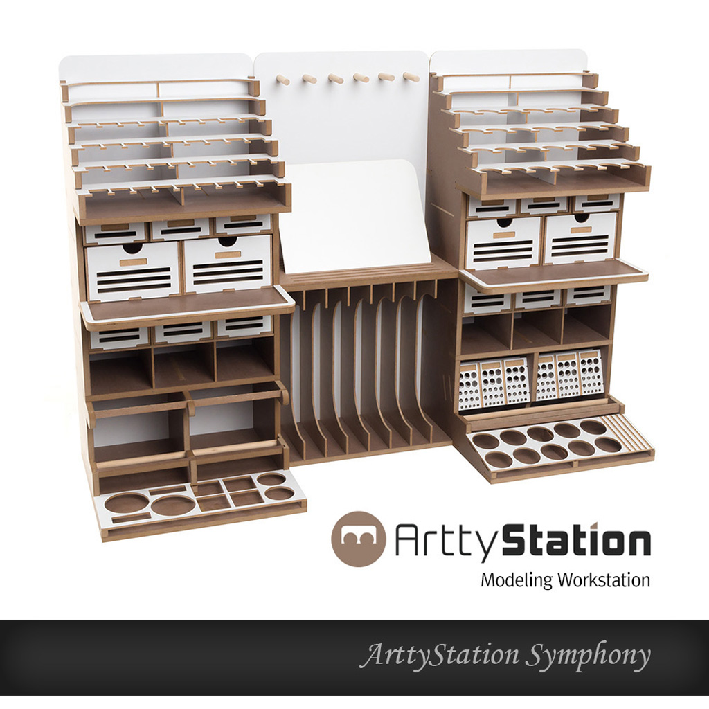 プラモデル 作業台 組立式 棚 工作台 Arttystation Symphony （シンフォニー） 充実の収納力 ATS16556  アーティステーション