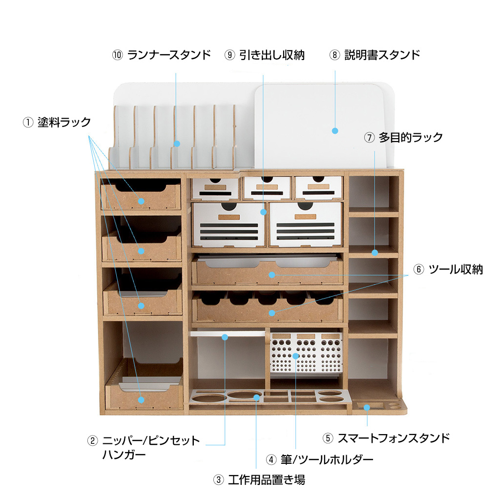 プラモデル 作業台 組立式 棚 工作台 Arttystation Piccolo