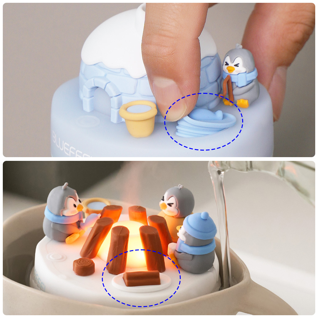 卓上加湿器 BLUEFEEL DoongDoong 浮かべるミニ加湿器 キャンプ