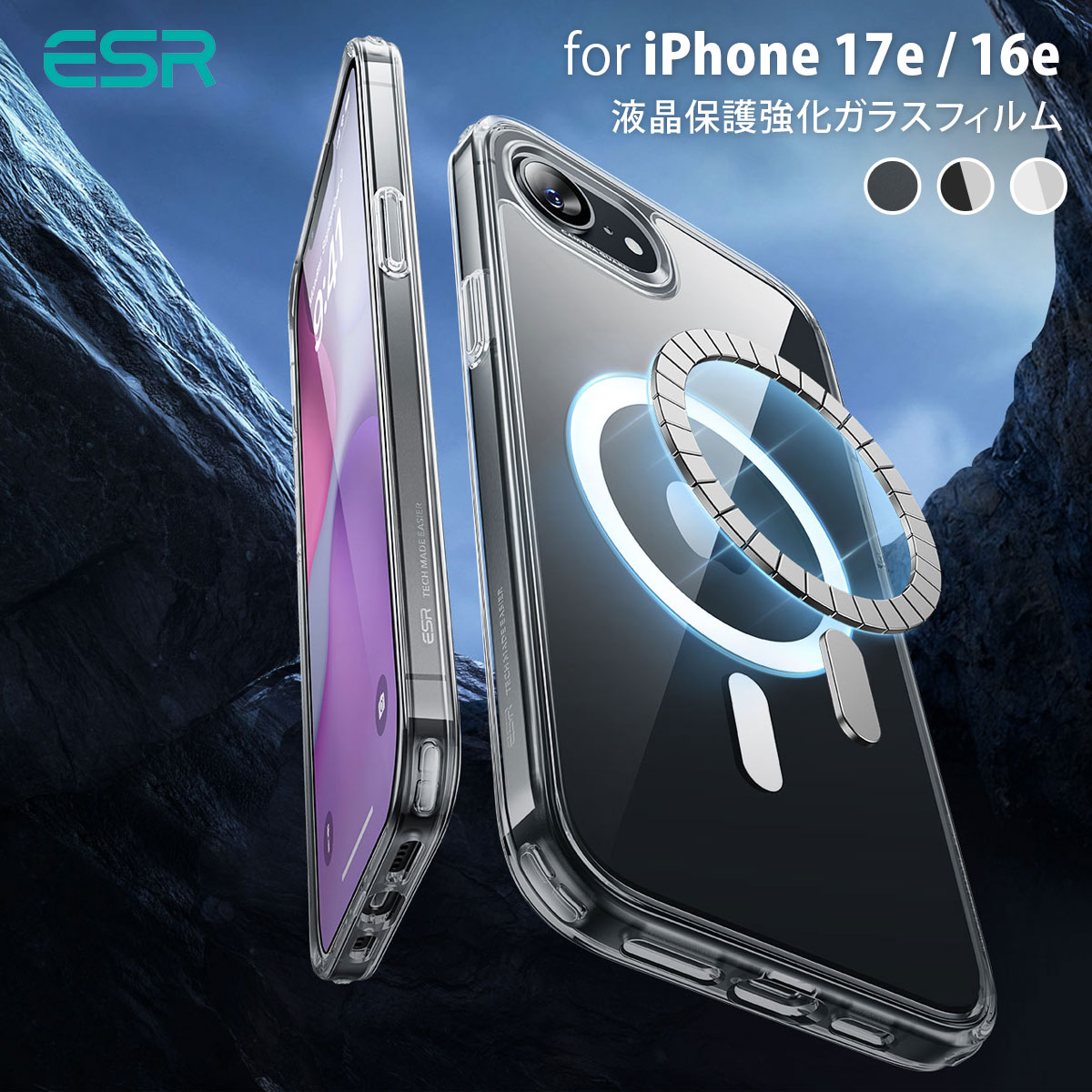[iPhone 17e/16e�p] ESR Classic MagSafe�Ή� �N���A�P�[�X