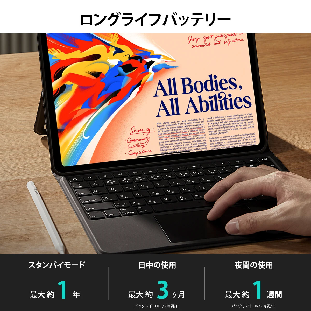 ESR [ iPad Pro 11インチ（M4）] ASCEND マグネットキーボードケース
