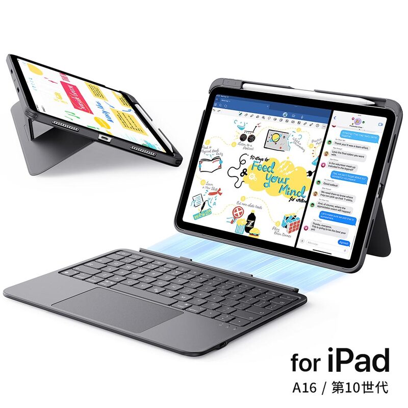 ESR FLEX ���E���L�[�{�[�h�P�[�X for iPad (A16 / ��10����)