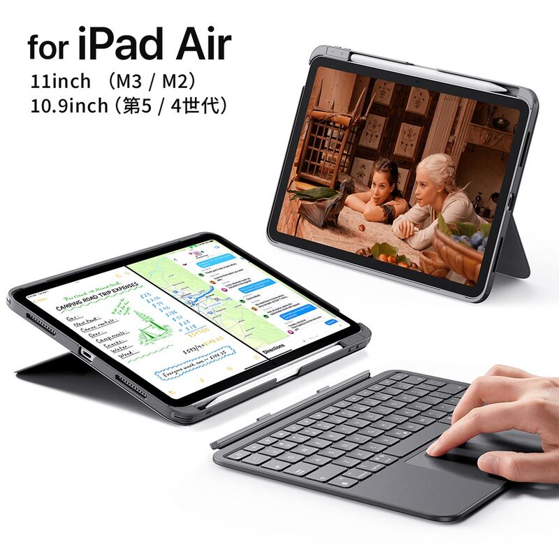 ESR FLEX ���E���L�[�{�[�h�P�[�X for iPad Air (11�C���` M3 &amp; M2 / ��5���� &amp; ��4����)