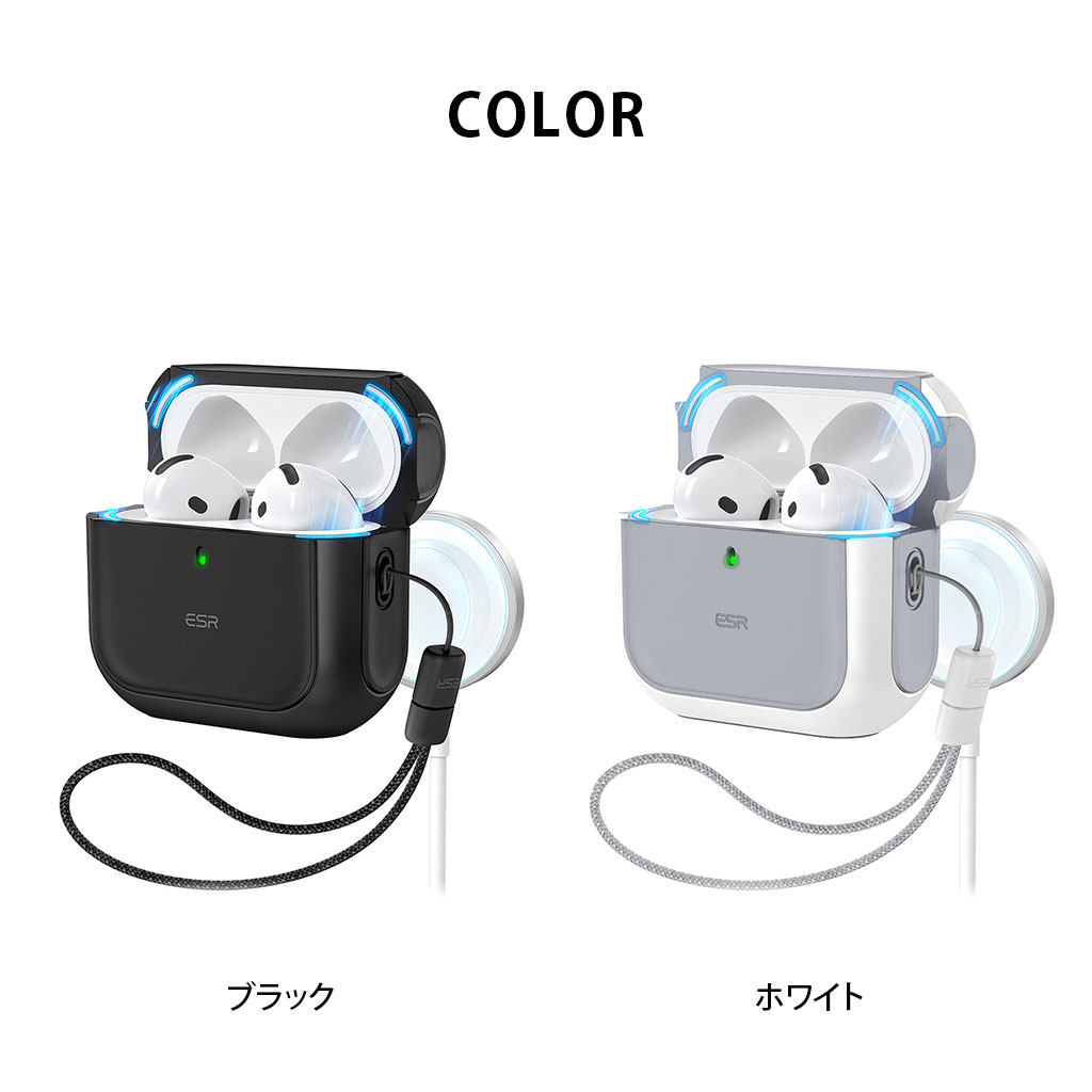 ESR AirPods4ケース ORBIT MagSafe対応 ハイブリッドケース