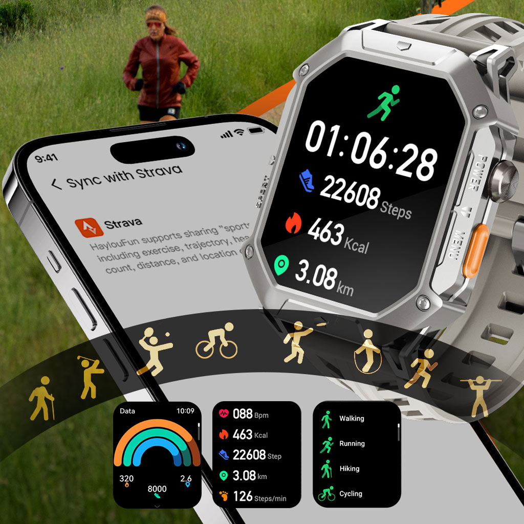 HAYLOU スマートウォッチ IRON N1 通常25日使用可能 日本語対応 5ATM防水 |  | 08