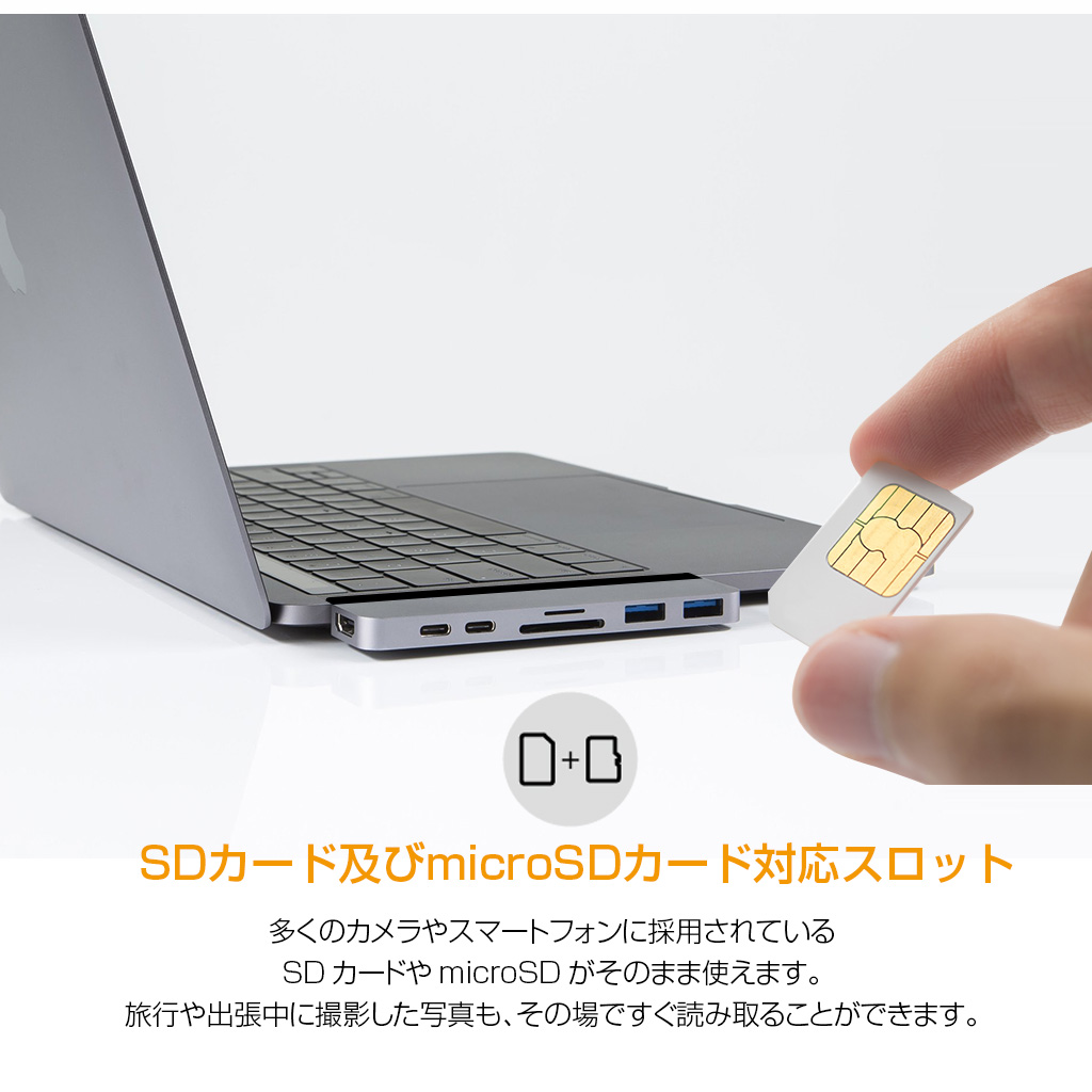 USB Type C hub mac ハブ HyperDrive 7in2 DUO USB-C Hub for MacBook Pro 40Gb/s 高速データ転送 4K PD機能 HDMI変換アダプター USB 3.1ポート HYPER++｜mycaseshop｜09