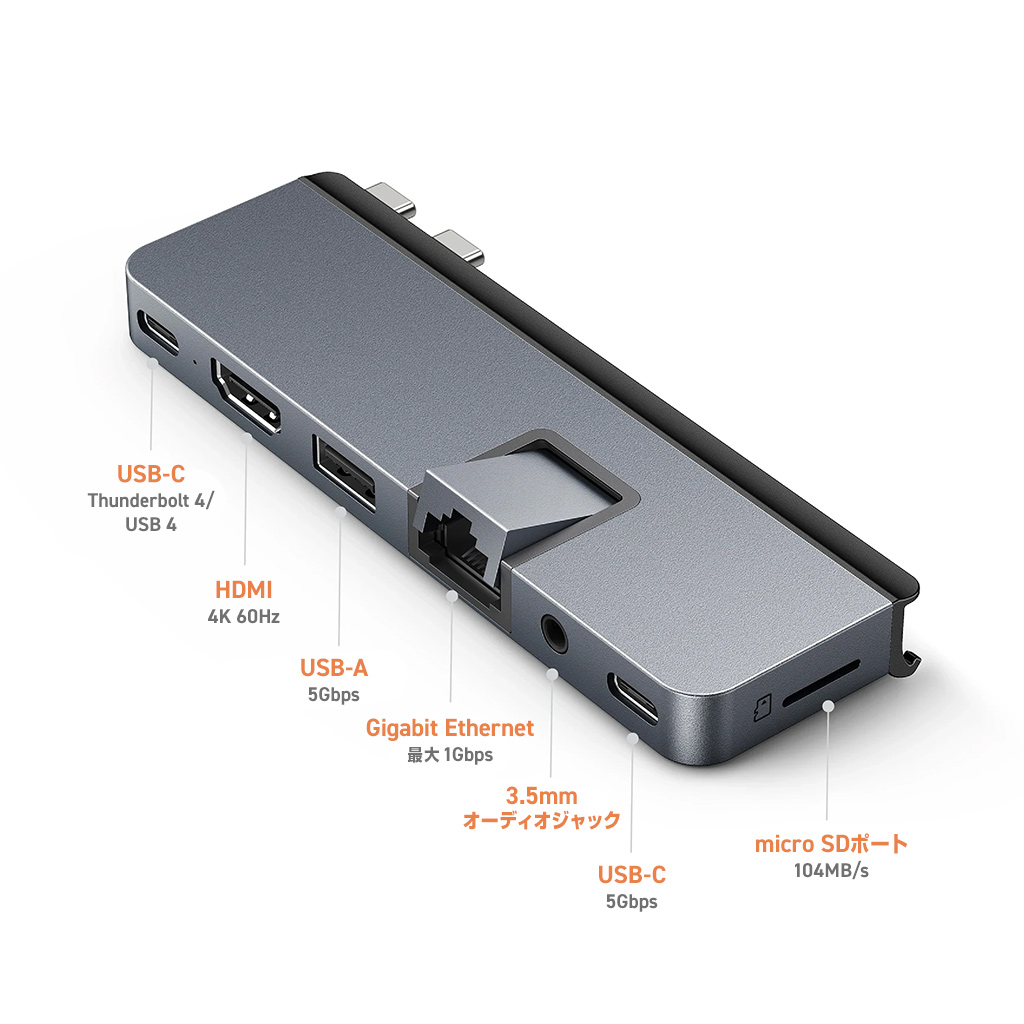 HyperDrive 7in2 USB-Cハブ DUO PRO [MacBook Proに最適化] HYPER++ type-cハブ USBハブ｜mycaseshop｜02