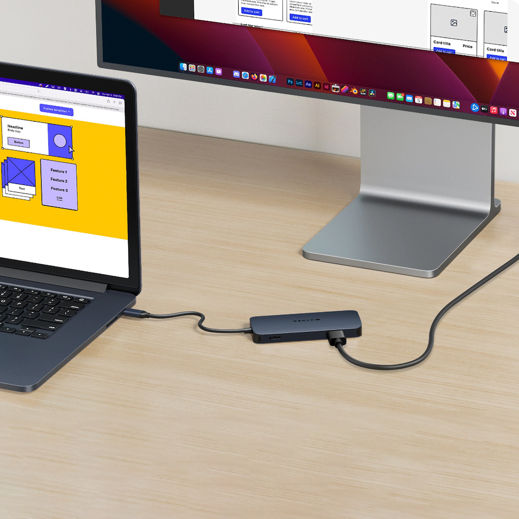 HyperDrive Next 8 Port USB-C ハブ c-type hub パススルー HDMI 140W USB-A PD 3.1 macbookハブ 拡張ハブ 8ポート｜mycaseshop｜03