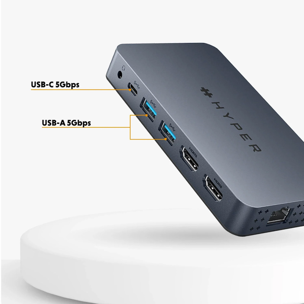 HyperDrive Next Dual 4K HDMI 10 Port USB-C ハブ For M1 M2 and M3 MacBooks デュアルディスプレイ パススルー｜mycaseshop｜04