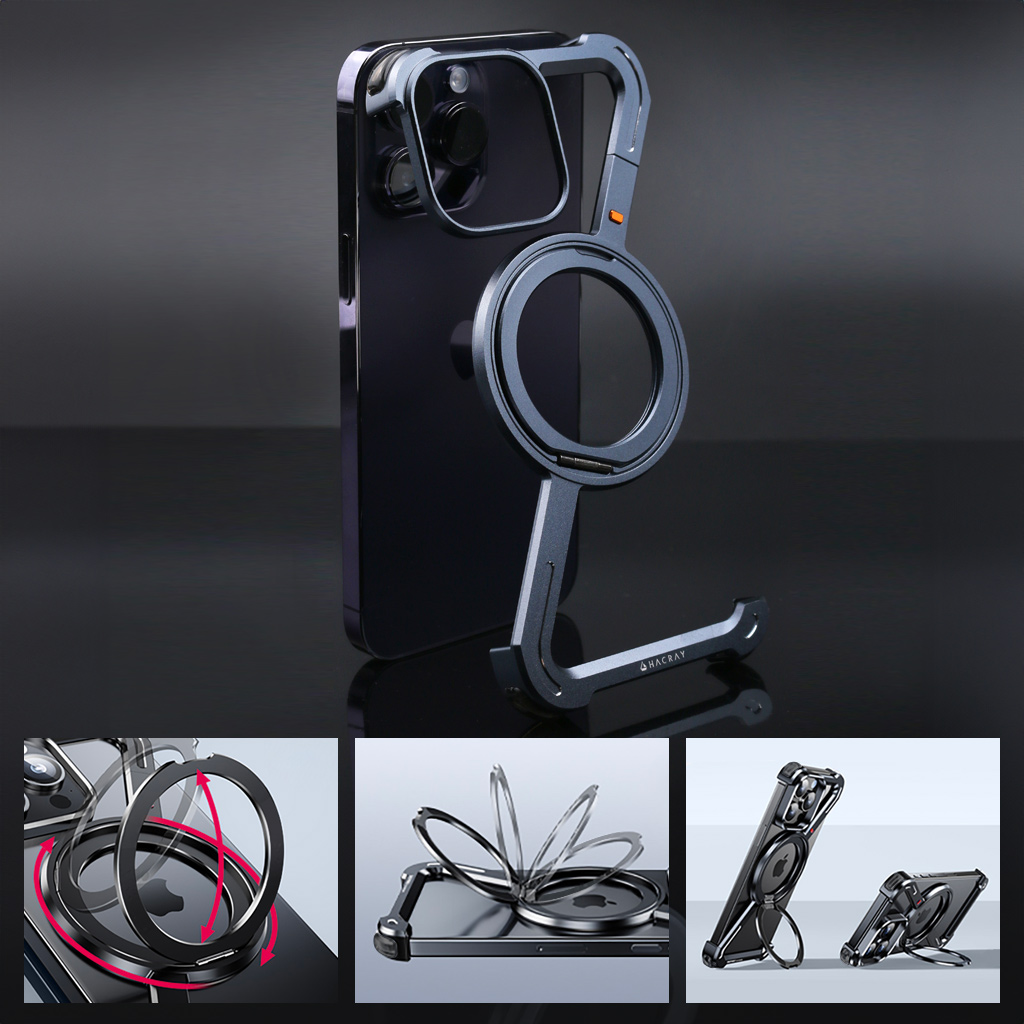 [iPhone 15 / 15 Pro] 360 RingStand（リングスタンド）ケース ブルー |  | 01