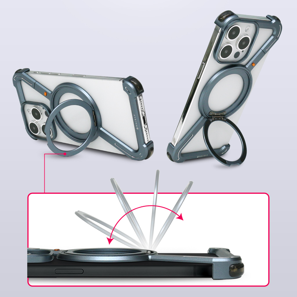 [iPhone 15 / 15 Pro] 360 RingStand（リングスタンド）ケース ブルー |  | 03
