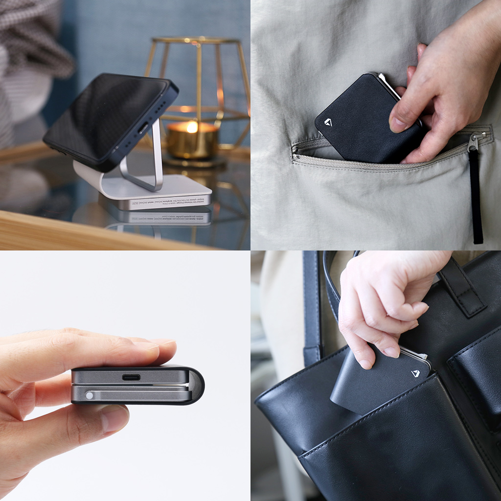 2in1 折りたたみ ワイヤレス充電スタンド for iPhone・Apple Watch