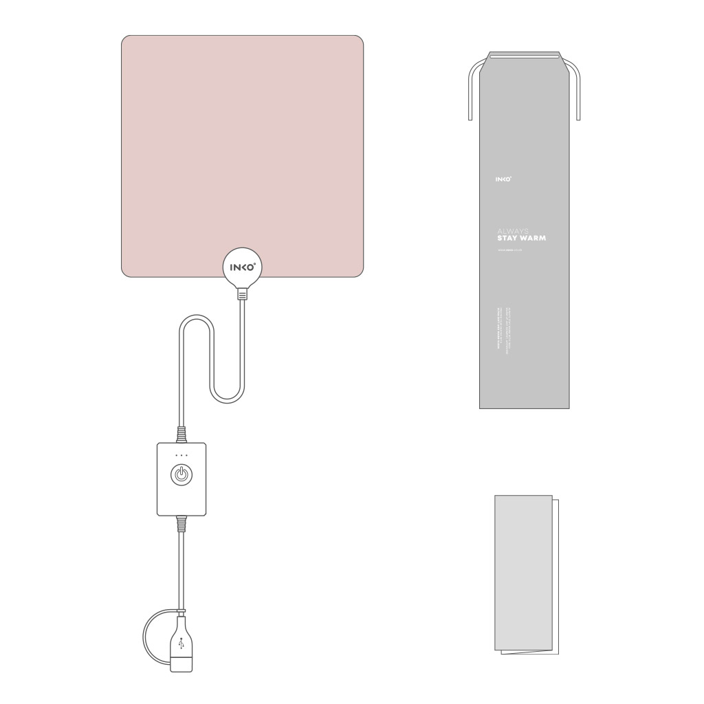 【テレビで紹介！】[インクで温める] INKO EXTRA ヒーティングパッド スエード 30x30cm |  | 11