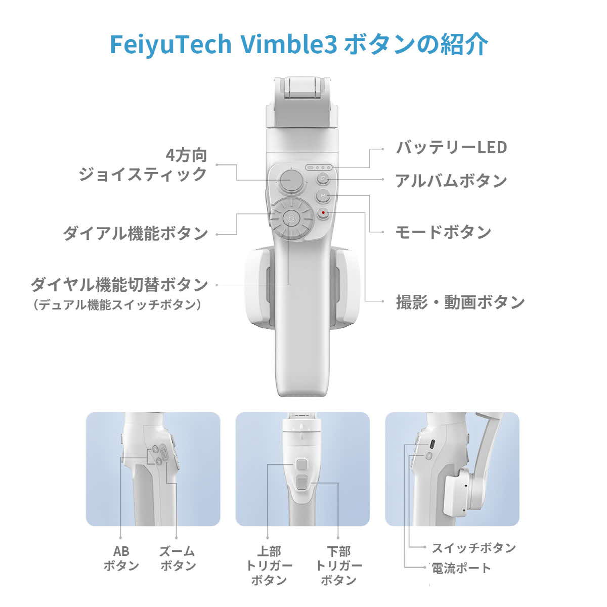 FeiyuTech Vimble 3 スマートフォン用ジンバル FeiyuTech Vimble 3 - 【公式サイト】FeiyuTech