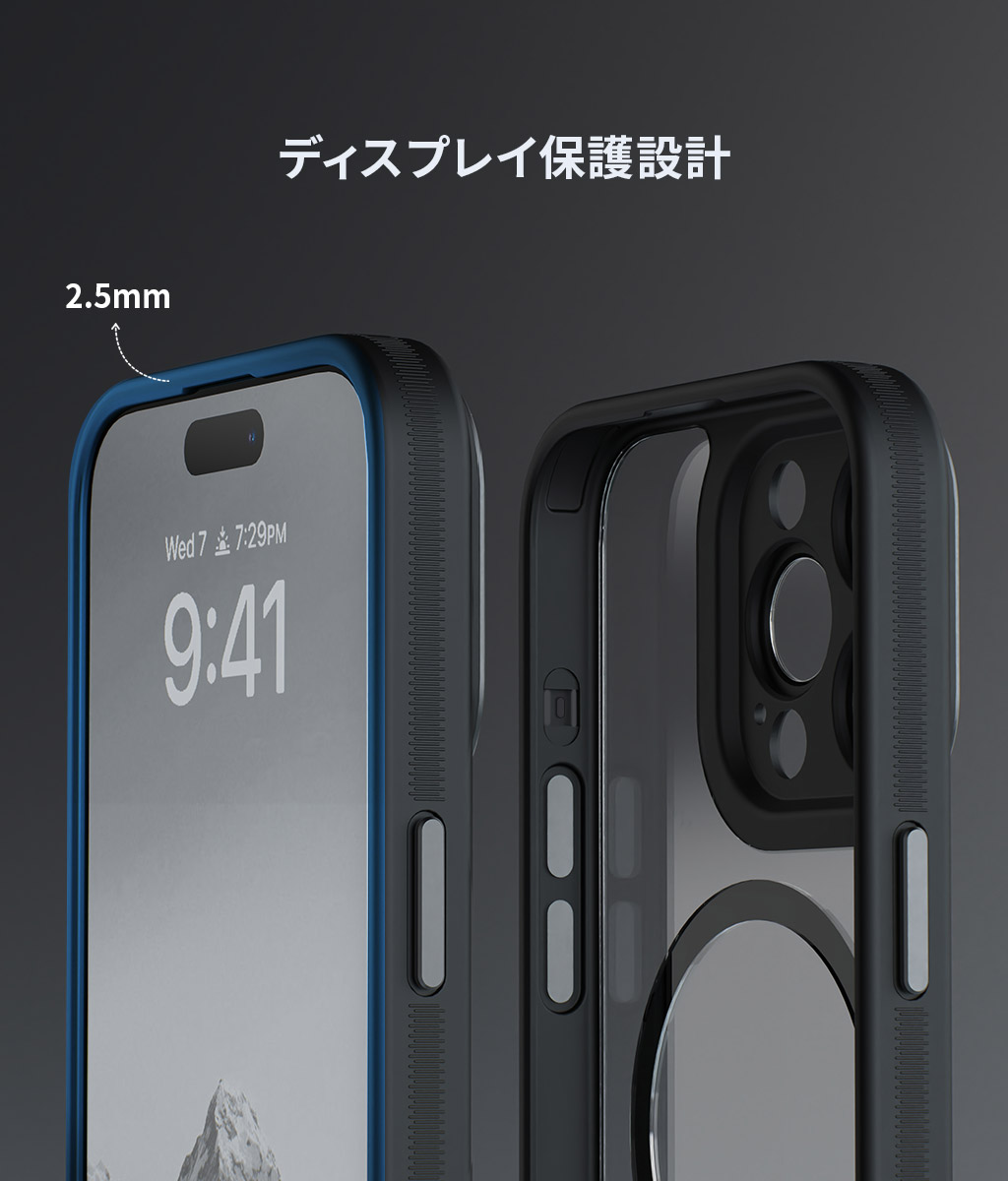 miak レンズガード 一体型 MagSafe 対応 クリアケース for iPhone15 / 15 Pro / 15 Plus / 15 Pro Max 透明 ハードケース カメラレンズ保護｜mycaseshop｜11