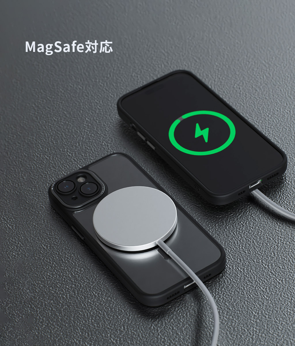 miak レンズガード 一体型 MagSafe 対応 クリアケース for iPhone15 / 15 Pro / 15 Plus / 15 Pro Max 透明 ハードケース カメラレンズ保護｜mycaseshop｜05