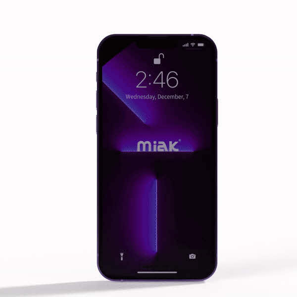 【miak公式】iPhone16 / 16 Pro 覗き見防止 ガラスフィルム 2枚入り 硬度9H のぞき見防止フィルム  アイフォン16 15 14 シリーズ プライバシー 保護シート |  | 03