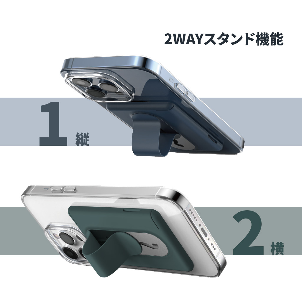 momo stick iPhone・Android 対応 Mag Card Grip MagSafe対応