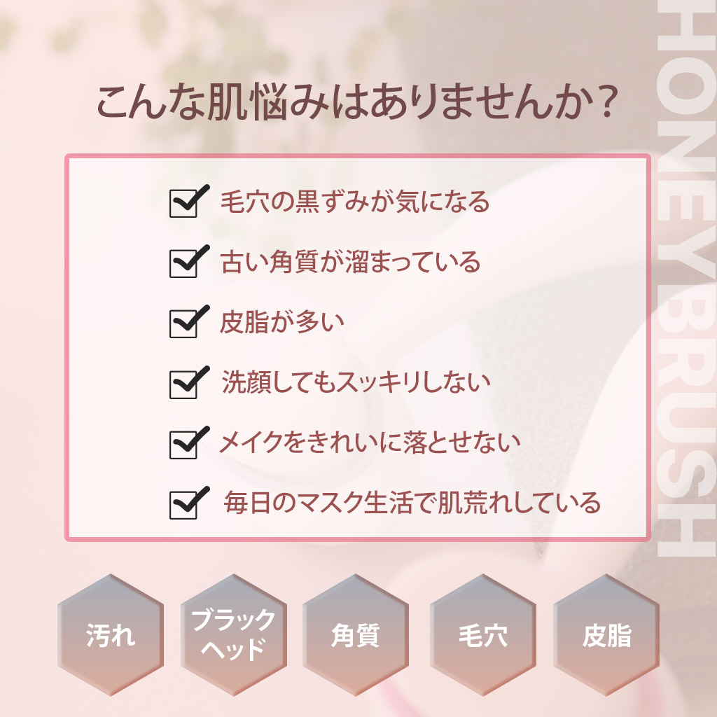 洗顔ブラシ ハニーブラシ 毛穴ブラシ 0.001mm 超極細毛 毛穴 角質 皮脂 鼻 小鼻 女性 男性 メンズ Honey Brush