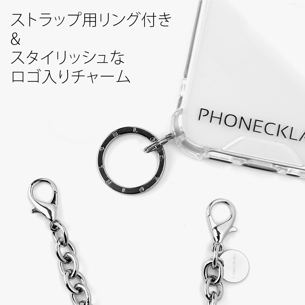 iPhone SE (第3世代) ケース カバー Phonecklace ストラップ用リング付き クリア ケース [iPhone 13/13 Pro/13 mini/13 Pro Max/SE2/12 Pro/12/12 mini]｜mycaseshop｜08