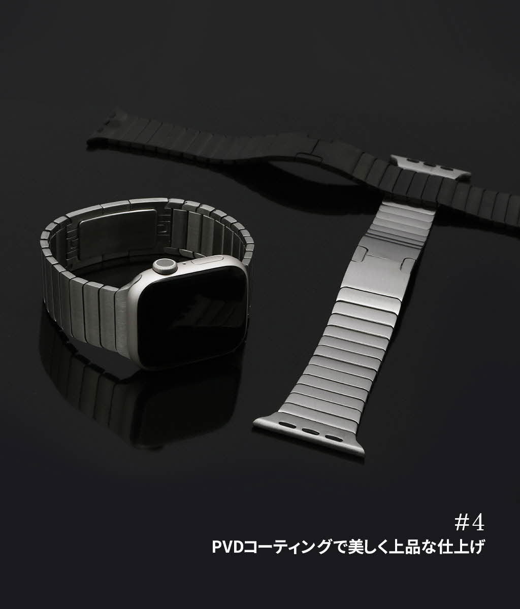 WEARPLANET アップルウォッチ プレミアムメタルバンド 交換バンド for Apple Watch 49mm, 46/45/44/42/41/40/38mm (Ultra2/1,Series10-1,SE)の画像