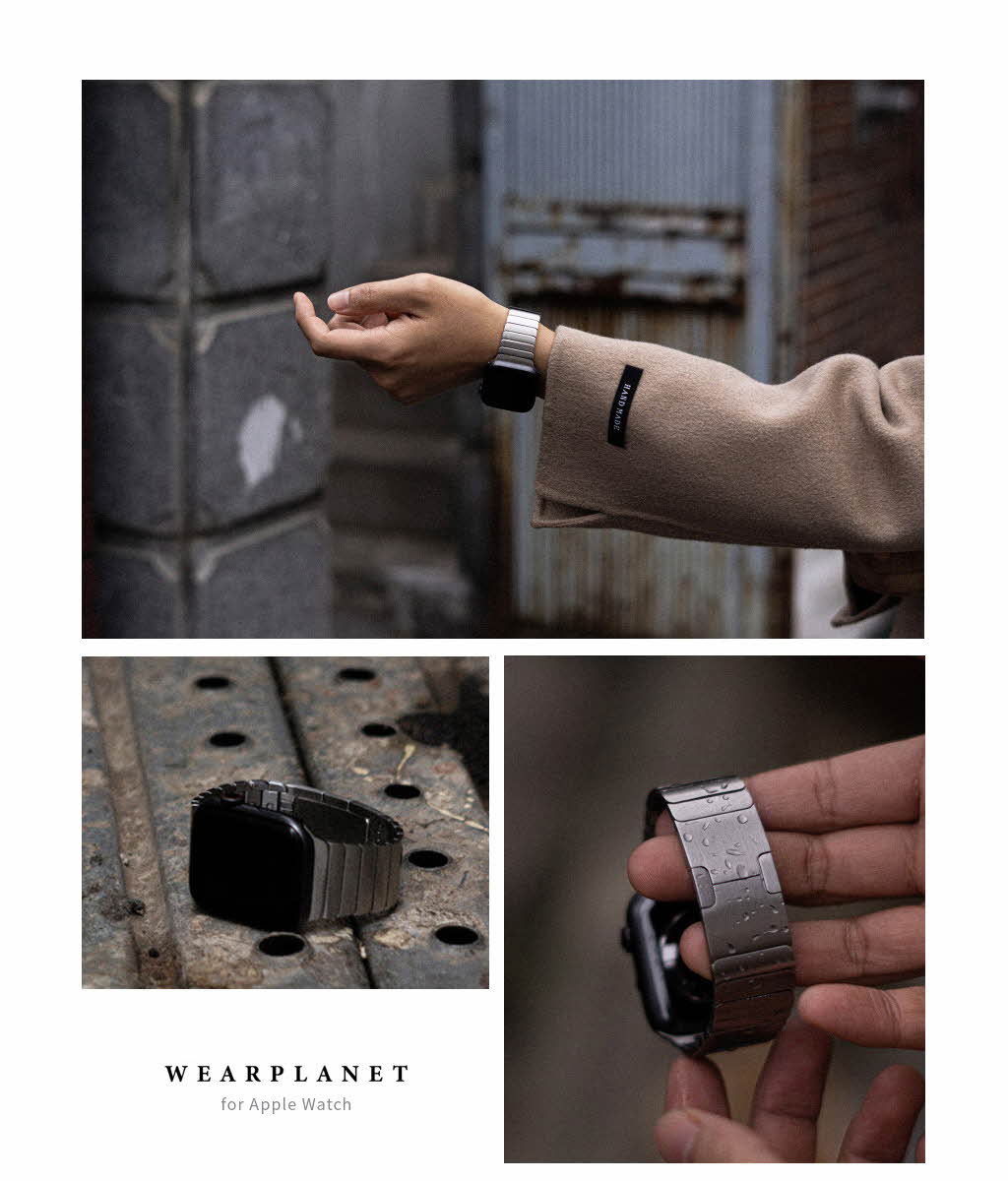 WEARPLANET アップルウォッチ プレミアムメタルバンド 交換バンド for Apple Watch 49mm, 46/45/44/42/41/40/38mm (Ultra2/1,Series10-1,SE)の画像