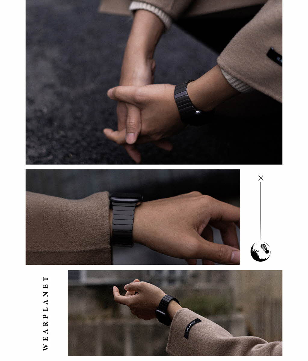 WEARPLANET アップルウォッチ プレミアムメタルバンド 交換バンド for Apple Watch 49mm, 46/45/44/42/41/40/38mm (Ultra2/1,Series10-1,SE)の画像