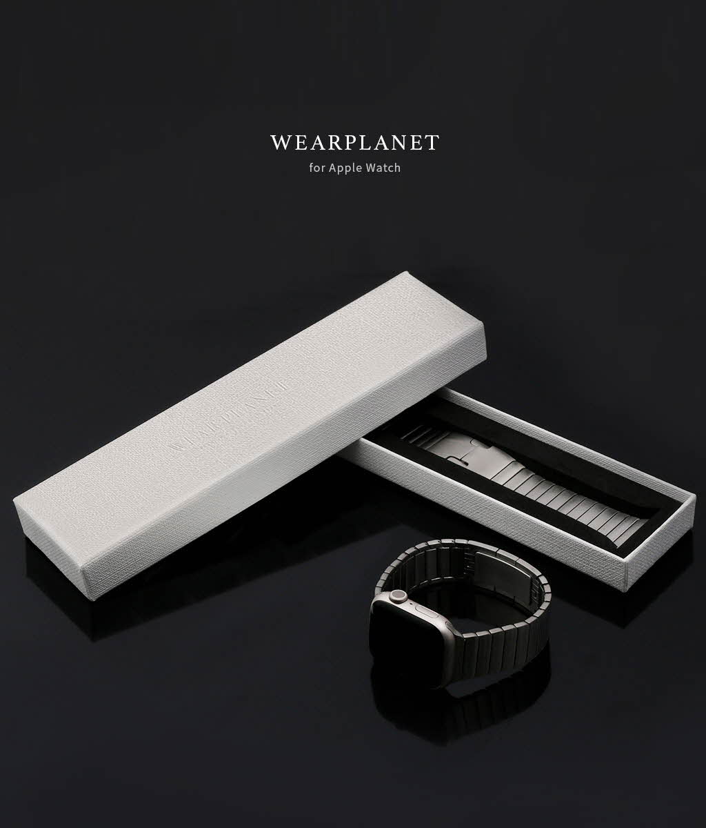 WEARPLANET アップルウォッチ プレミアムメタルバンド 交換バンド for Apple Watch 49mm, 46/45/44/42/41/40/38mm (Ultra2/1,Series10-1,SE)の画像