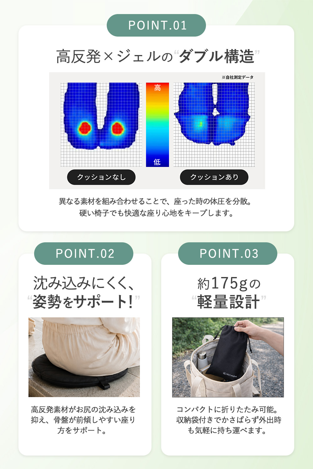 ポータブルジェルクッション スワロ