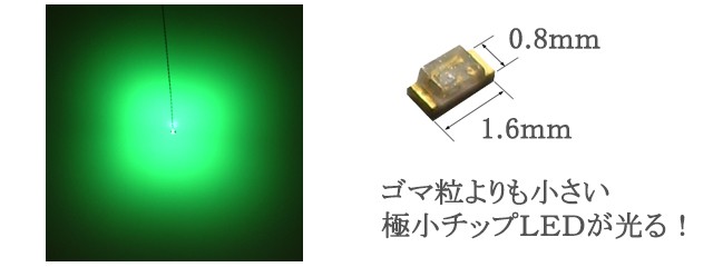 チップ型ＬＥＤランプ 緑（高輝度） 光