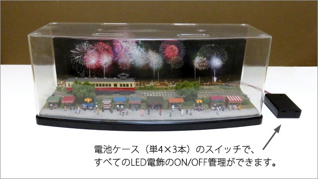 花火大会のミニジオラマ」専用LEDパーツセット ※電源は電池ケース（単4