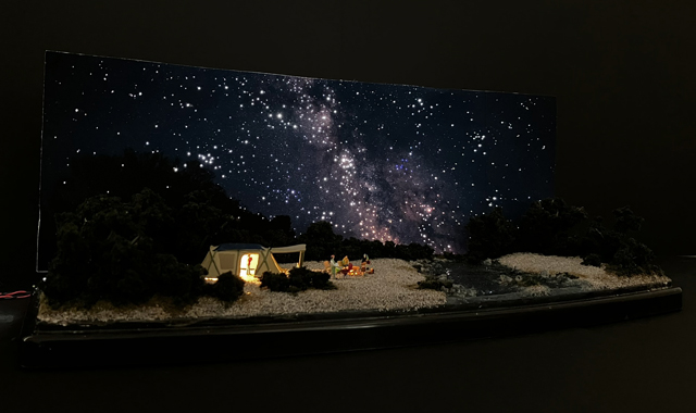 天の川 キャンプの思い出」ミニジオラマ専用 LEDパーツセット ※電源は