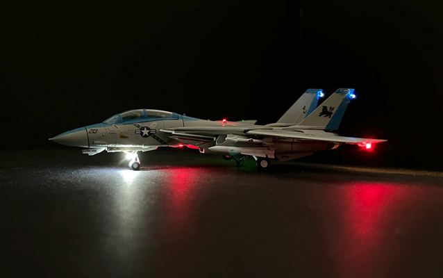 1/144 戦闘機プラモデル トムキャットF-14D 電飾工作例 - マイクラフト