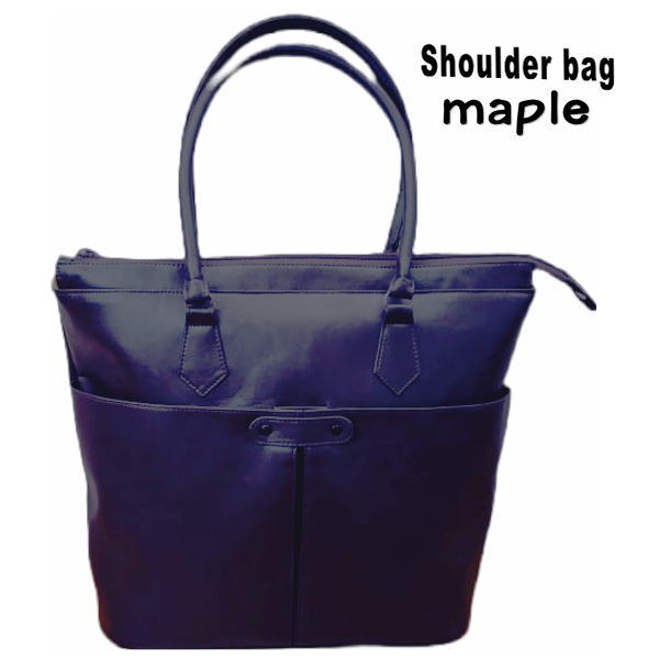 ショルダーバッグ「メープル」 合成皮革ネイビー maple バッグ : マイ 